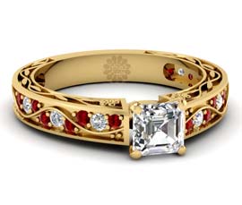 Vogue Crafts and Designs Pvt. Ltd. manufactures Ruby and Gold Ring at wholesale price.